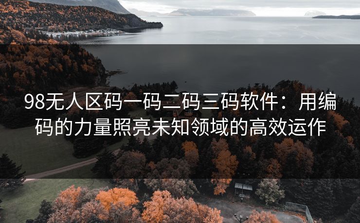 98无人区码一码二码三码软件：用编码的力量照亮未知领域的高效运作